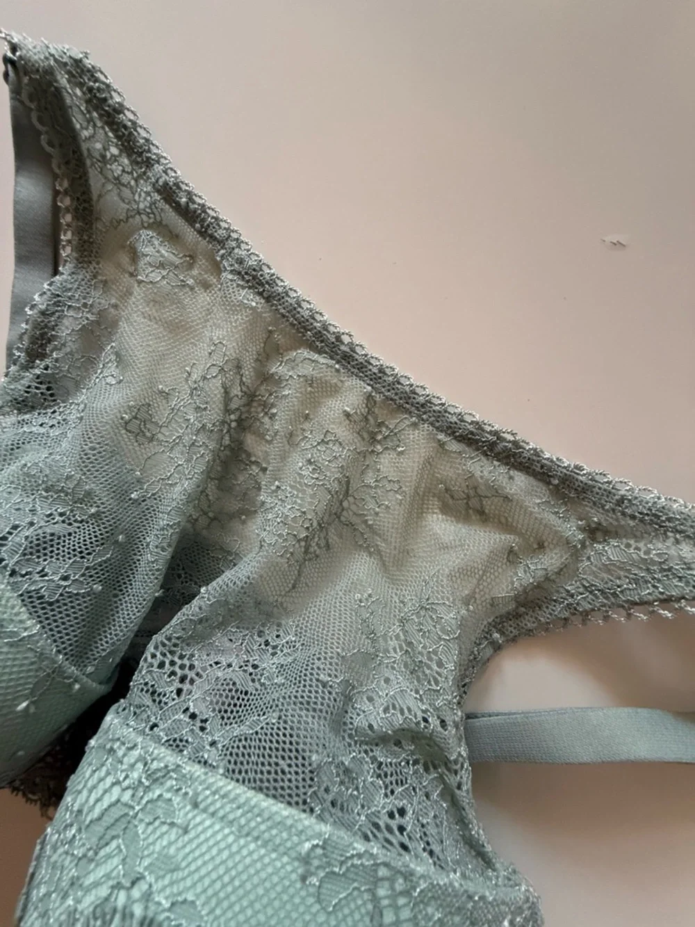 Victoria's Secret Sage Lace High-Neck Bra - Picture 4 of 9